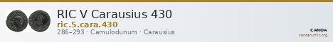 RIC V Carausius 430 — CANOA
