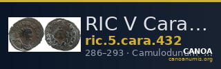 RIC V Carausius 432 — CANOA