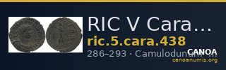 RIC V Carausius 438 — CANOA