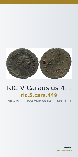 RIC V Carausius 449 — CANOA