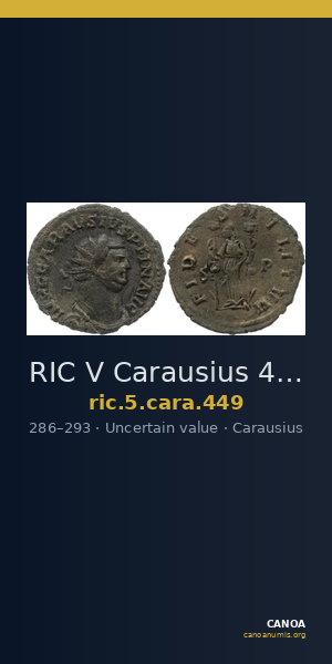 RIC V Carausius 449 — CANOA