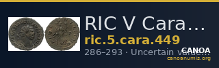 RIC V Carausius 449 — CANOA