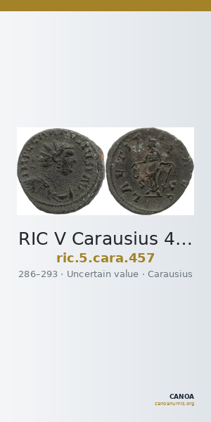 RIC V Carausius 457 — CANOA