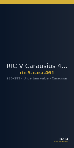 RIC V Carausius 461 — CANOA