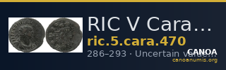 RIC V Carausius 470 — CANOA