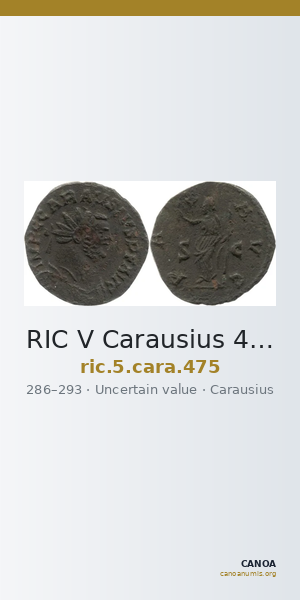 RIC V Carausius 475 — CANOA