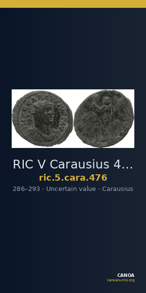 RIC V Carausius 476 — CANOA