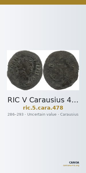 RIC V Carausius 478 — CANOA