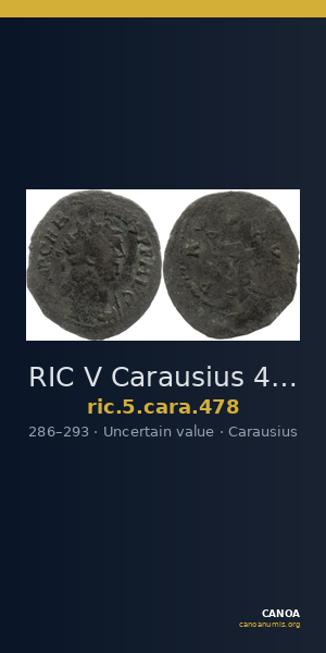 RIC V Carausius 478 — CANOA