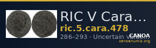 RIC V Carausius 478 — CANOA
