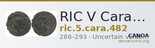 RIC V Carausius 482 — CANOA