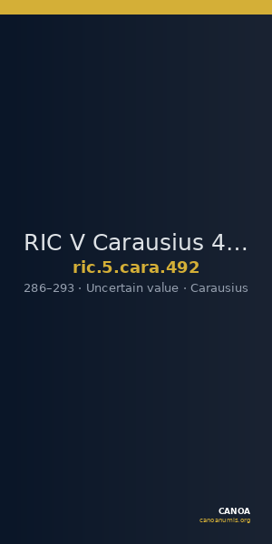 RIC V Carausius 492 — CANOA