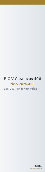 RIC V Carausius 496 — CANOA