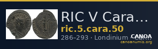 RIC V Carausius 50 — CANOA