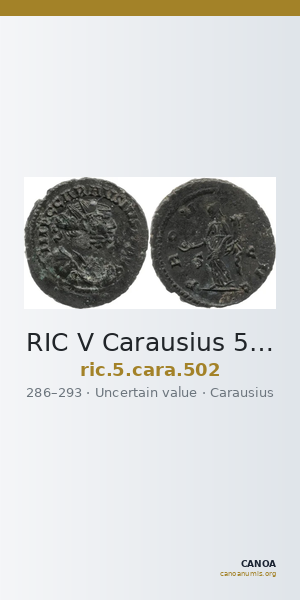 RIC V Carausius 502 — CANOA