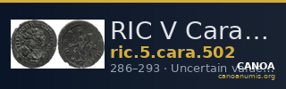 RIC V Carausius 502 — CANOA