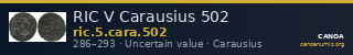 RIC V Carausius 502 — CANOA