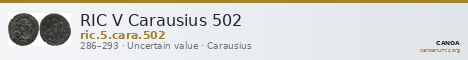 RIC V Carausius 502 — CANOA
