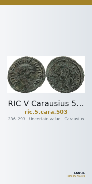 RIC V Carausius 503 — CANOA