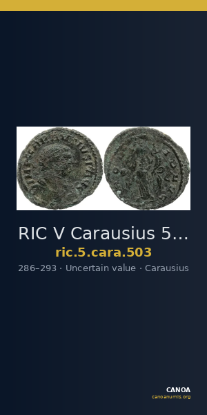 RIC V Carausius 503 — CANOA