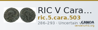 RIC V Carausius 503 — CANOA