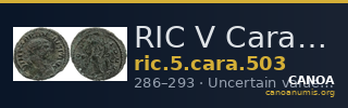 RIC V Carausius 503 — CANOA
