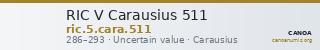 RIC V Carausius 511 — CANOA