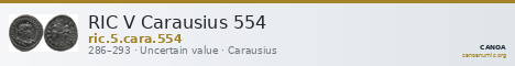 RIC V Carausius 554 — CANOA