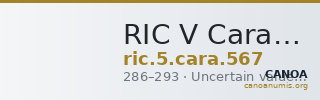 RIC V Carausius 567 — CANOA