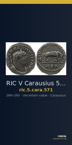 RIC V Carausius 571 — CANOA