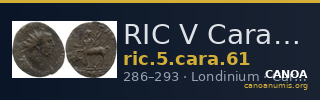 RIC V Carausius 61 — CANOA
