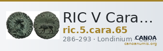 RIC V Carausius 65 — CANOA