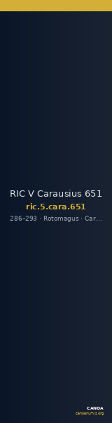 RIC V Carausius 651 — CANOA