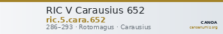 RIC V Carausius 652 — CANOA