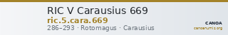 RIC V Carausius 669 — CANOA