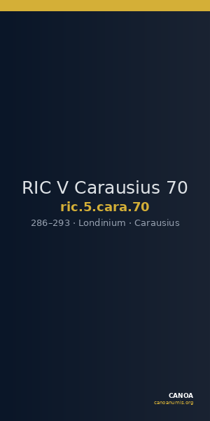 RIC V Carausius 70 — CANOA