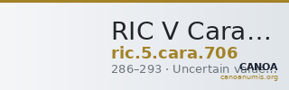 RIC V Carausius 706 — CANOA
