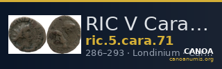 RIC V Carausius 71 — CANOA