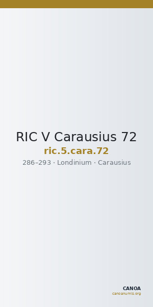 RIC V Carausius 72 — CANOA