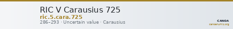 RIC V Carausius 725 — CANOA