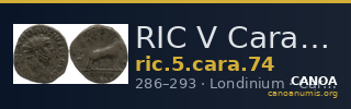 RIC V Carausius 74 — CANOA