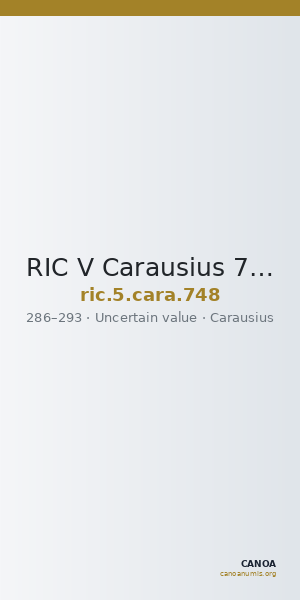 RIC V Carausius 748 — CANOA