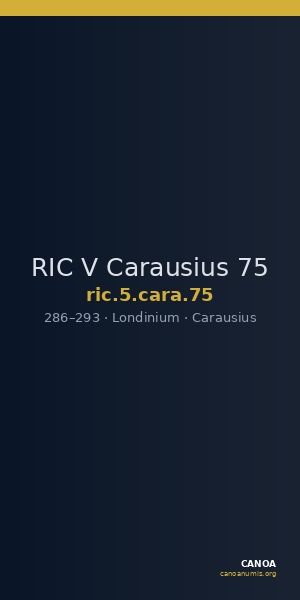 RIC V Carausius 75 — CANOA
