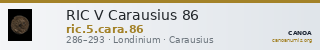 RIC V Carausius 86 — CANOA