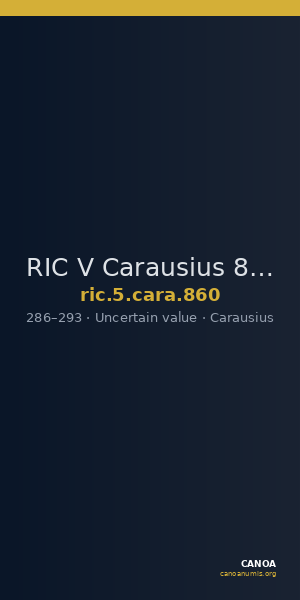 RIC V Carausius 860 — CANOA