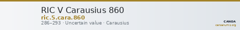 RIC V Carausius 860 — CANOA