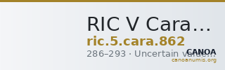 RIC V Carausius 862 — CANOA
