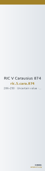 RIC V Carausius 874 — CANOA