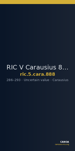 RIC V Carausius 888 — CANOA