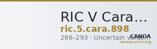 RIC V Carausius 898 — CANOA